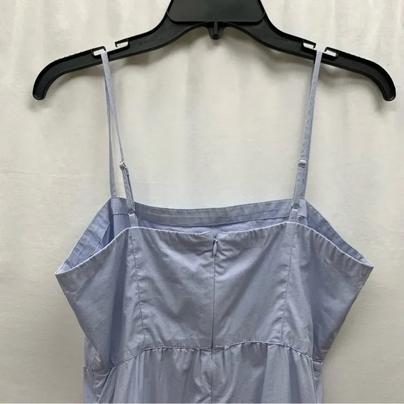 Gap tiered midi dress size 4 cotton blue Summer beach vacation fit and flare - Picture 7 of 14